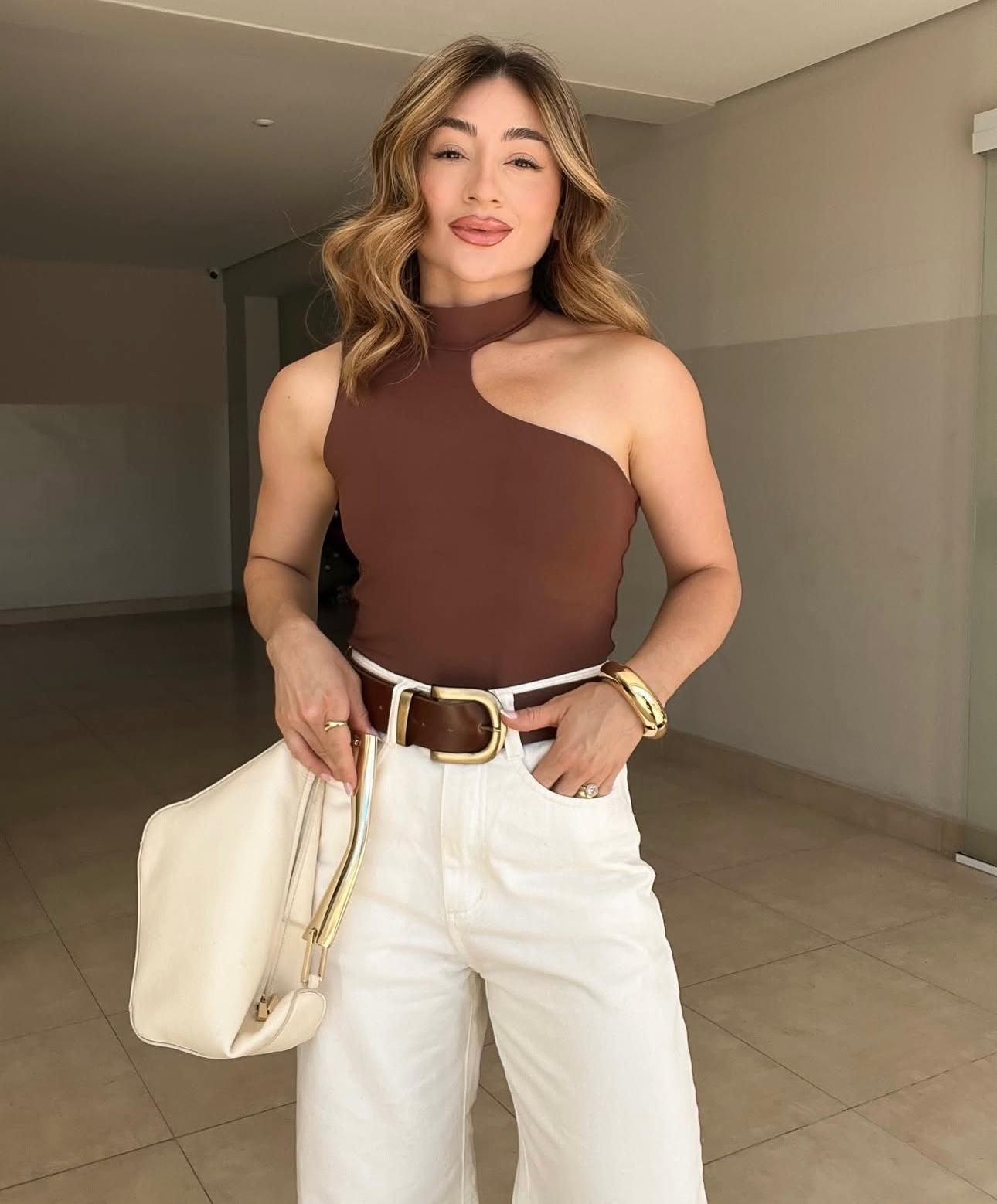 Asymmetrical Neckline Top