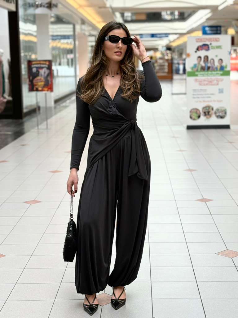 Macacão Aladin Noir Draped